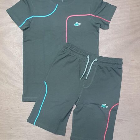 Lacoste bran single jersey short pant set.