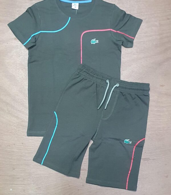 Lacoste bran single jersey short pant set.