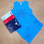Amiri brand Hidencity print single jersy short pant-tank top set
